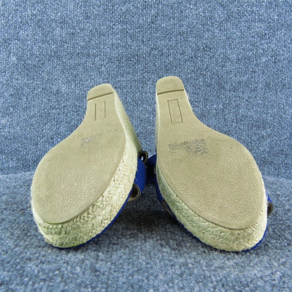 Montego Bay Club Women Ankle Strap Sandal Shoes Blue Synthetic Size 8.5 Medium - Picture 9 of 10